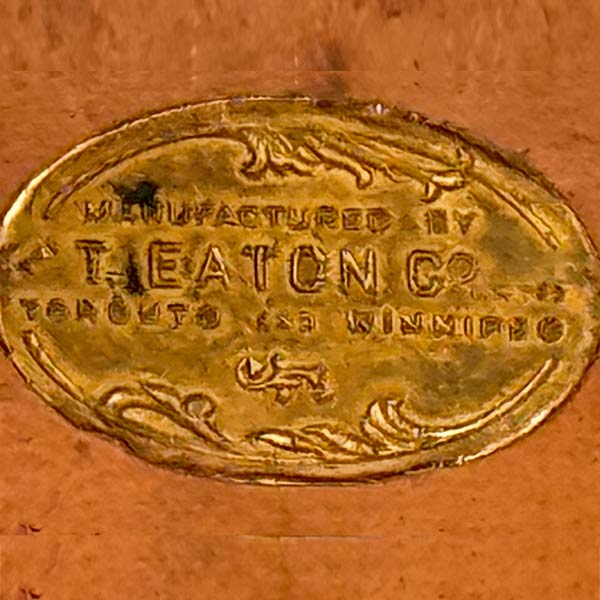 Antique Gladstone Black Leather Bag T. Eaton & Co Suitcase