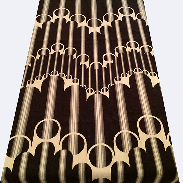 1950s England MCM Op Art Barkcloth Fabric Panels