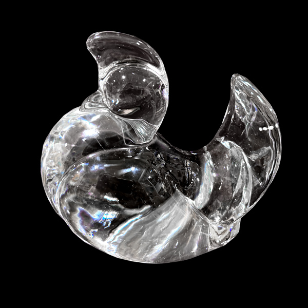 1940s Art Deco Solid Glass Partridge Quail Bookends