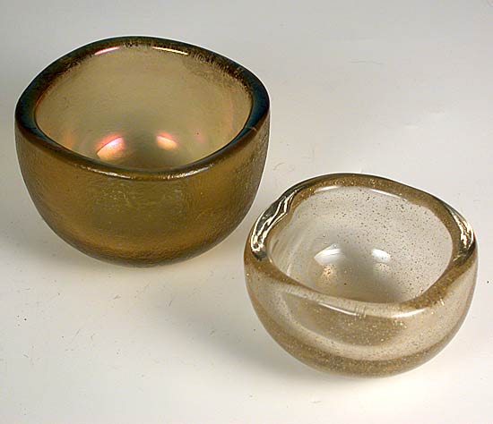 Art Glass Bowls by Carlo Scarpa For Venini Murano Italy