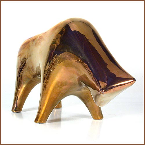 1950s Mid-Century Modern Bull Sculpture by Raymor