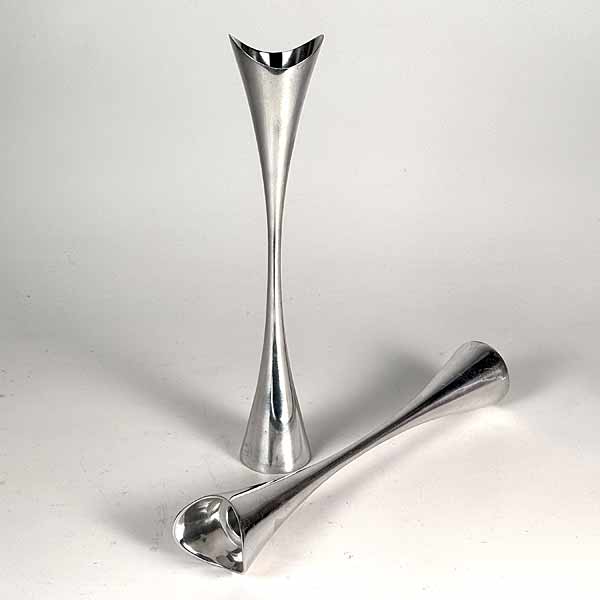 Modernist Nambe Candlesticks by Lisa Smith 2011