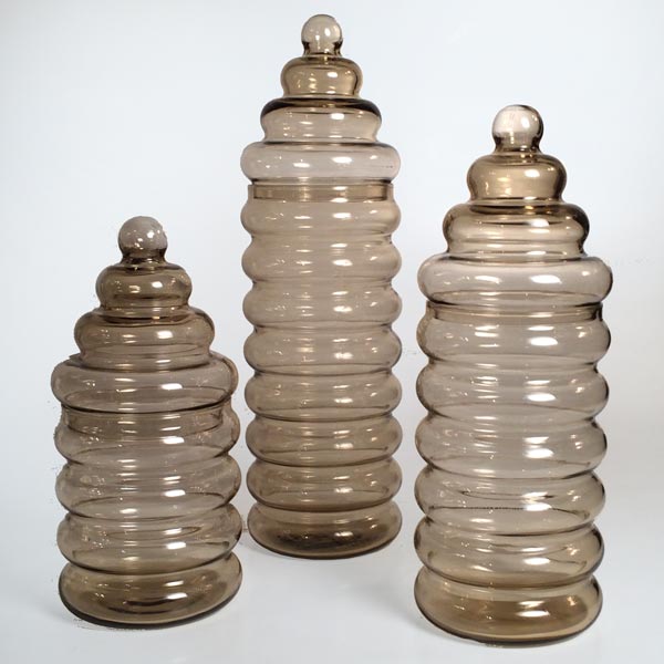 Vintage Holmegaard Primula Glass Canister Price is for ONE Ribbed