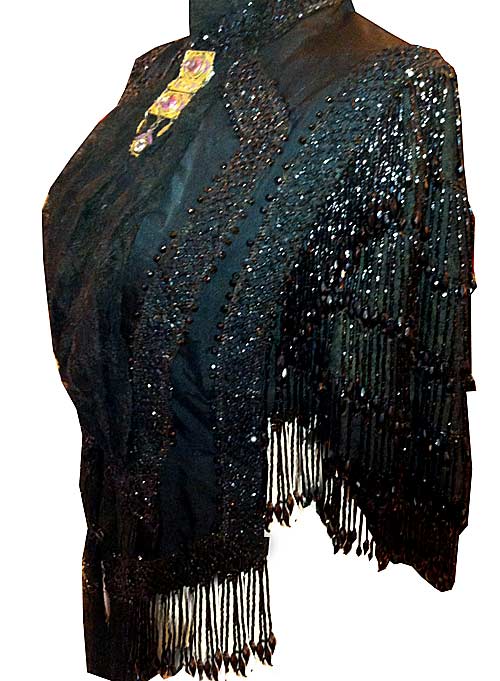 Beautiful Victorian Beaded Capelet Jacket Cape