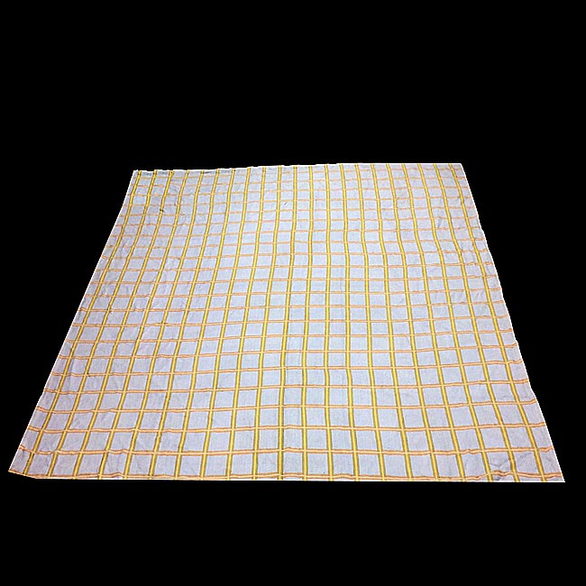 Stark Flatweave Carpet Rug Yellow Grid