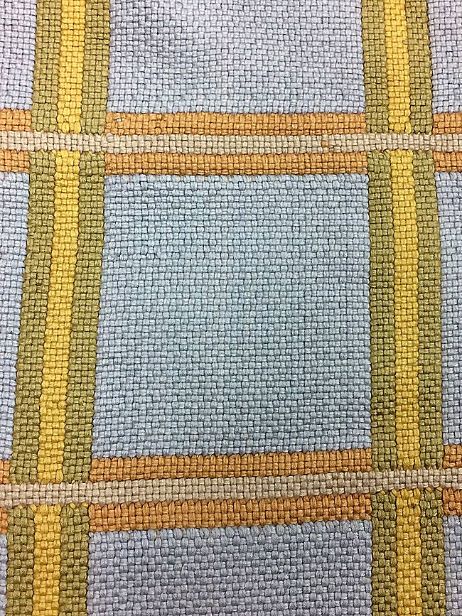 Stark Flatweave Carpet Rug Yellow Grid