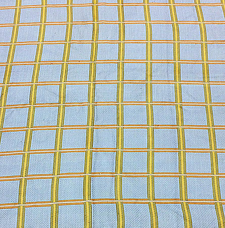 Stark Flatweave Carpet Rug Yellow Grid
