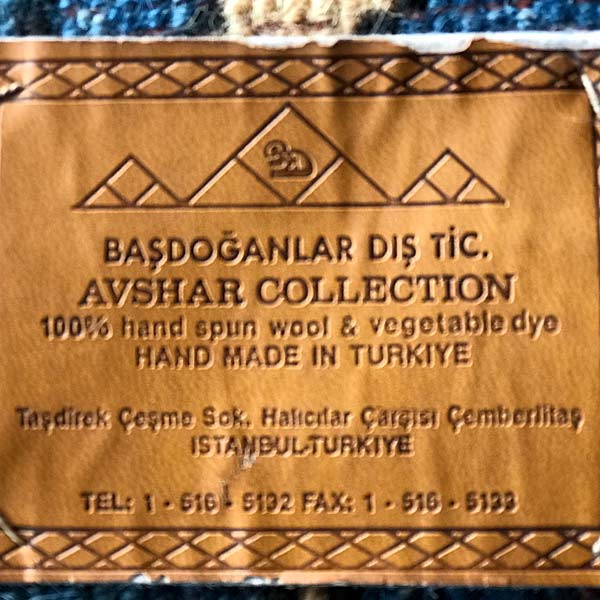 Vintage Gabbeh Rug Turkish Wool Carpet
