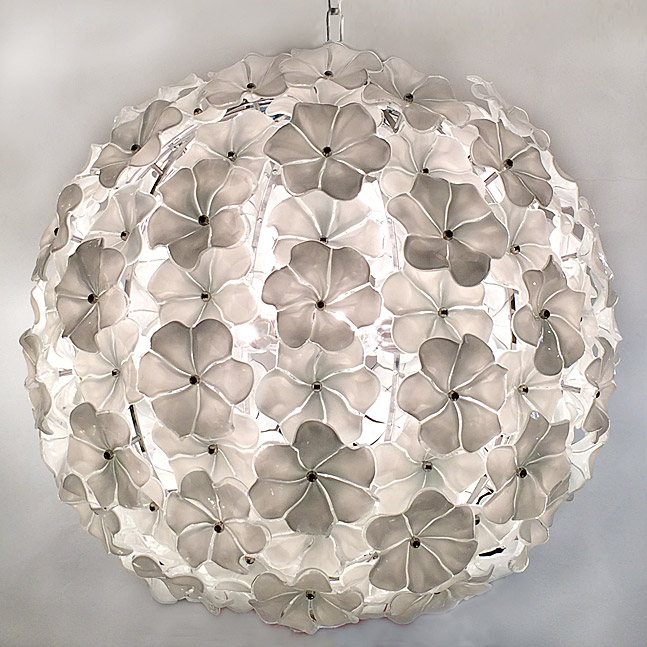 Spectacular Vintage Murano Floral Sphere Chandelier