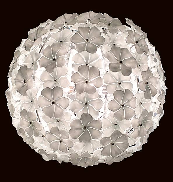 Spectacular Vintage Murano Floral Sphere Chandelier