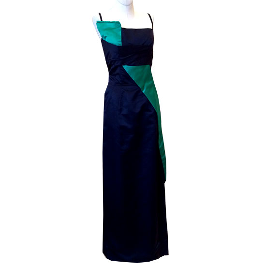 1950s Vintage Oleg Cassini Silk Gown Dress, Saks Fifth Avenue