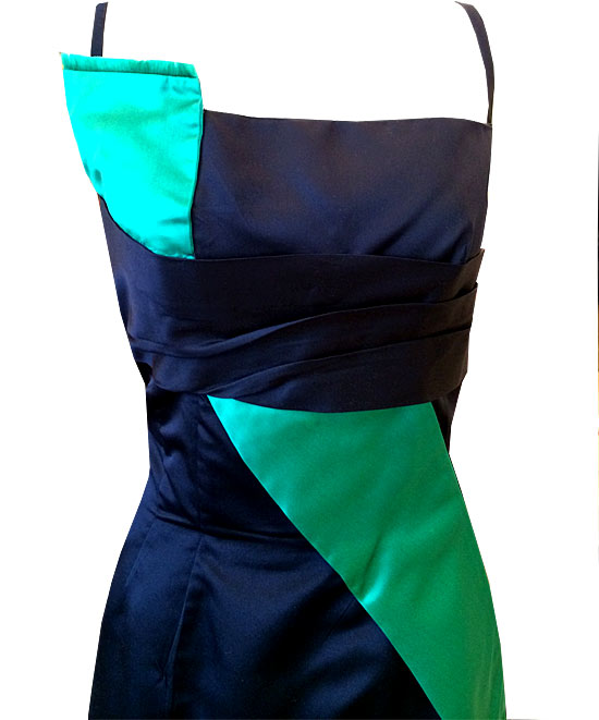 1950s Vintage Oleg Cassini Silk Gown Dress, Saks Fifth Avenue