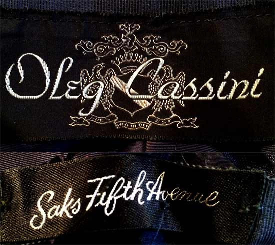 1950s Vintage Oleg Cassini Silk Gown Dress, Saks Fifth Avenue