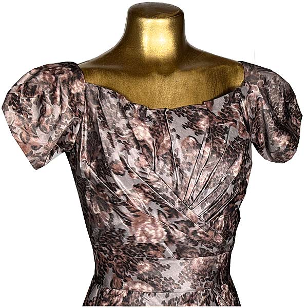 1950s Ceil Chapman Silk Draped Cocktail Dress