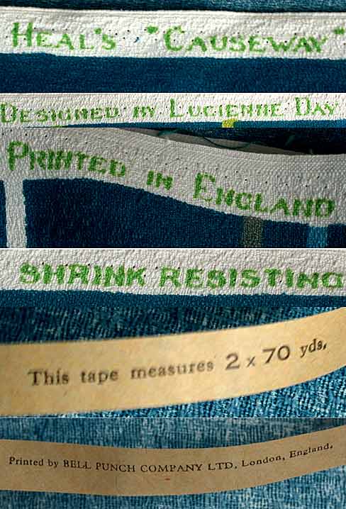 1960s 'Causeway' Fabric by Lucienne Day for Heals of England