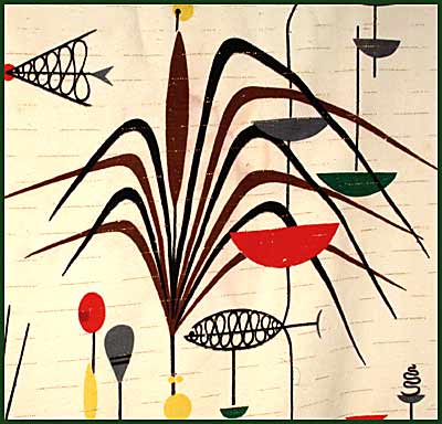 Fab 50s Retro Eames Abstract Fabric