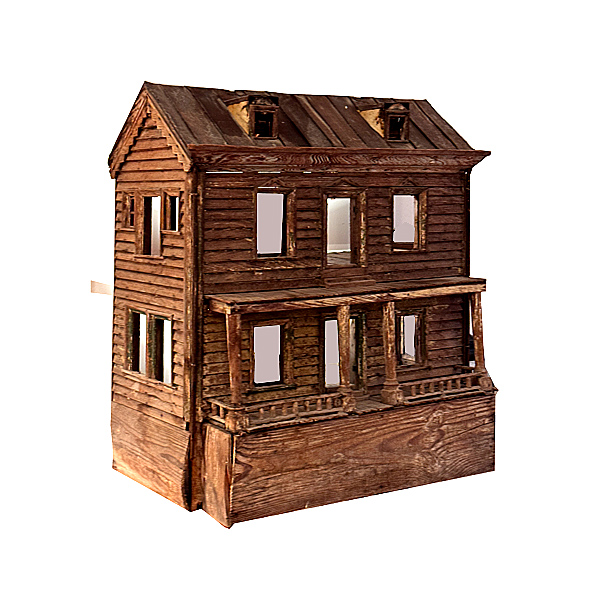 1860s USA Antique Wooden Clapboard Dollhouse