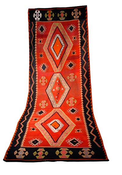 Semi-Antique Wool Persian Rug Carpet Kilim Tribal Geometric