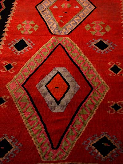 Semi-Antique Wool Persian Rug Carpet Kilim Tribal Geometric