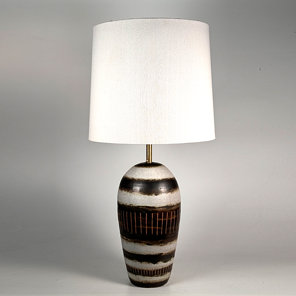 Art Pottery Lamp, signed by Marianna Von Allesch, Germany, 1950s