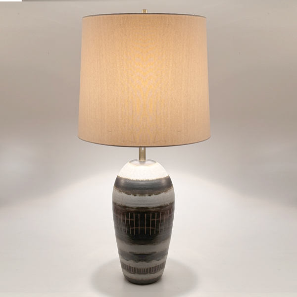 Art Pottery Lamp, signed by Marianna Von Allesch, Germany, 1950s