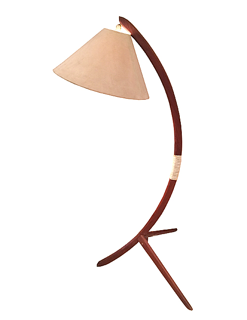 1960s Mid-Century Modern Teak Arc Floor Lamps