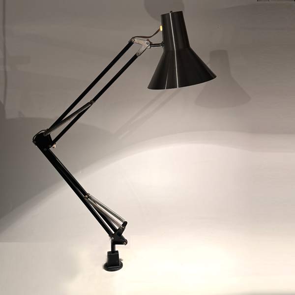 MCM 1960s Articulating Desk Lamp Brushed Aluminium