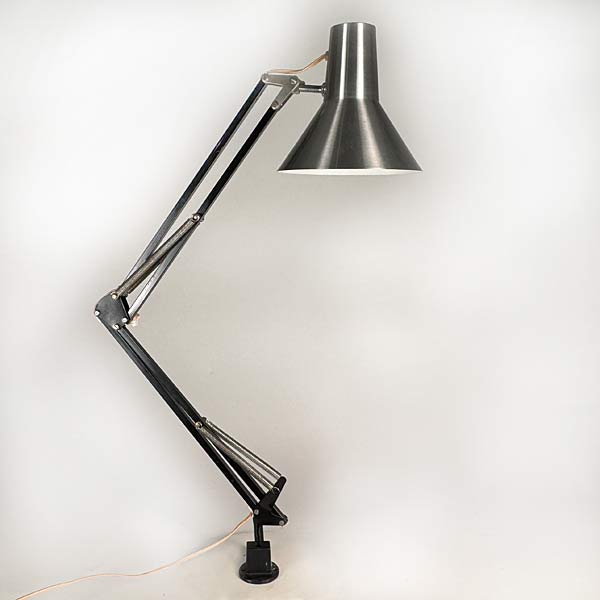 MCM 1960s Articulating Desk Lamp Brushed Aluminium