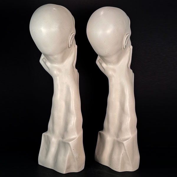 Mannequin Duo For Hats & Sunglasses, YSL, Vintage 1980s