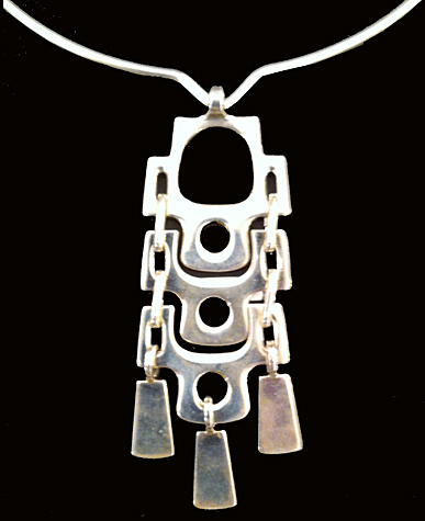 1960s Sterling Silver Necklace by David Andersen, Norway