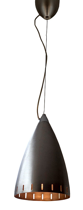 1990s Pair Brushed Stainless Steel Pendant Lights