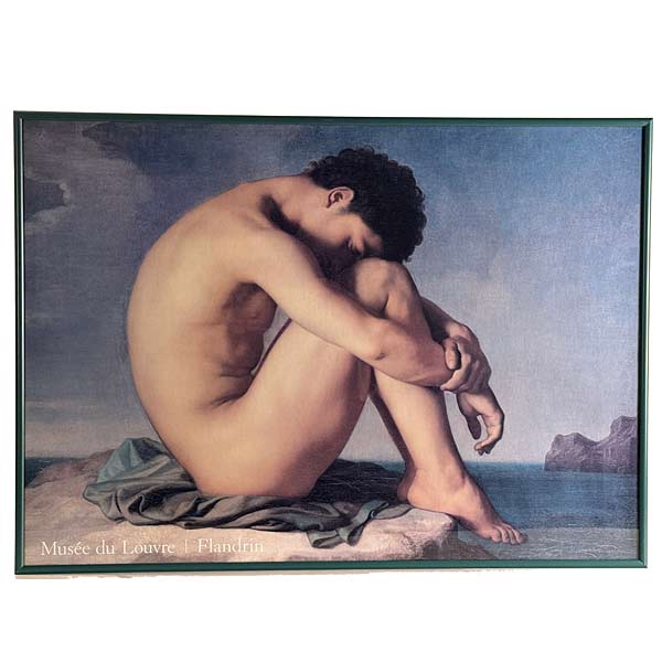 Hippolyte Flandrin - Portrait by the Sea Framed Louvre Poster 1980s