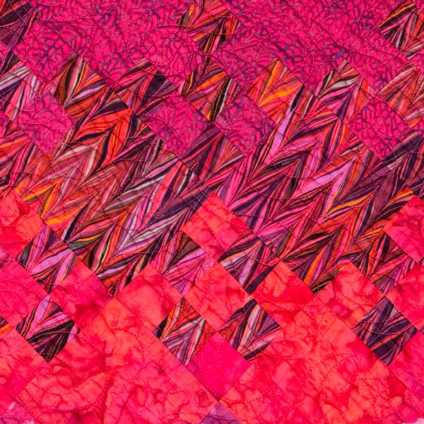 Jewel Toned Vintage Cotton Quilt Finely Pieced