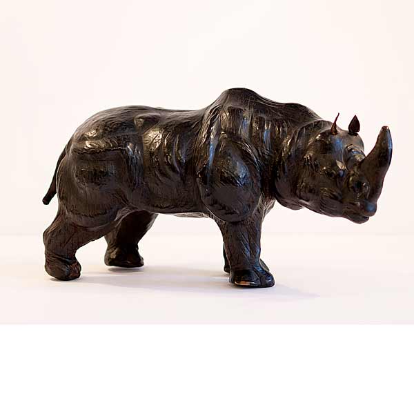 1960s Leather Rhinoceros