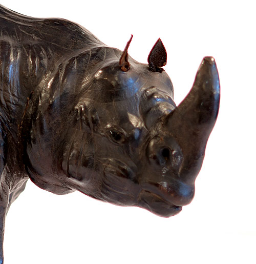 1960s Leather Rhinoceros