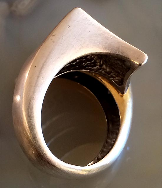 Modernist Sterling Silver Sculptural Ring