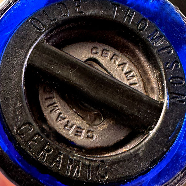 80s USA Cobalt Blue Lucite Salt Shaker & Pepper Mill Set