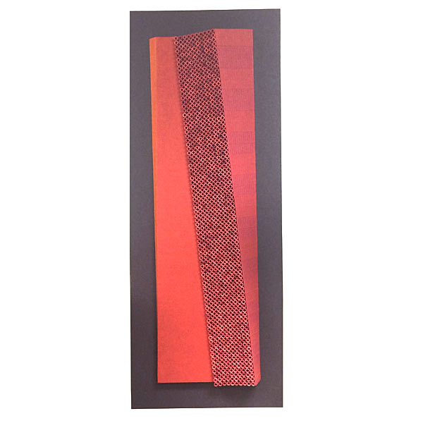 Paper Sculpture By Seung Yun Im, Black & Red, Monumental 1980s Canadian Postmodern Art