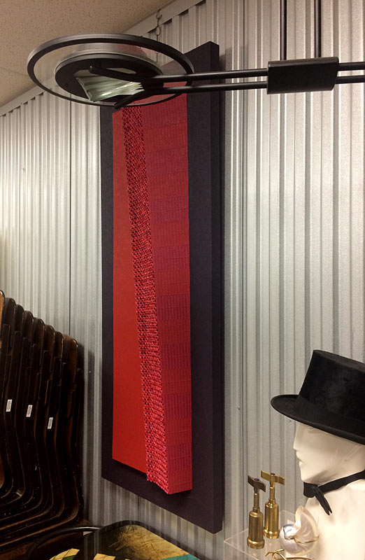 Paper Sculpture By Seung Yun Im, Black & Red, Monumental 1980s Canadian Postmodern Art