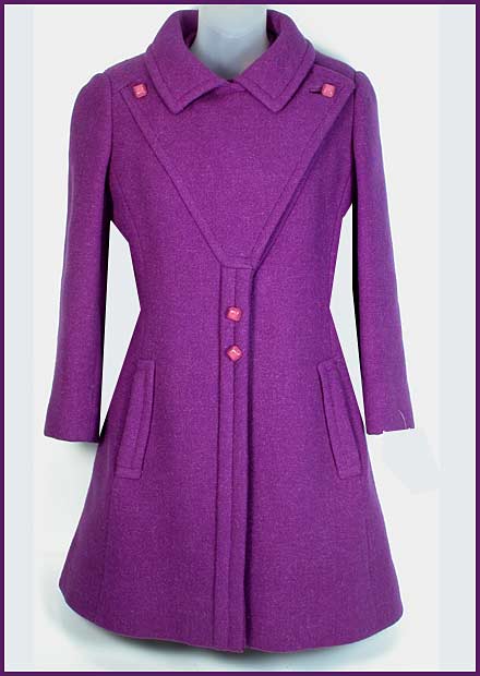 Vintage 60s Mod Purple Wool Coat & Dress Suit