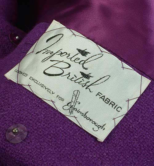 Vintage 60s Mod Purple Wool Coat & Dress Suit