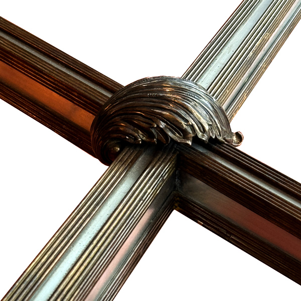 970s Hollywood Regency Styled Bronze and Steel Coffee Table
