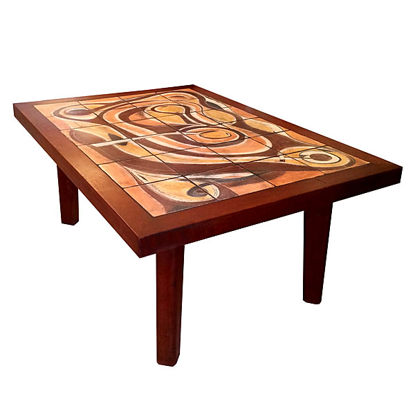 MCM Canada Harlander Pottery Ceramic Tile Coffee Table