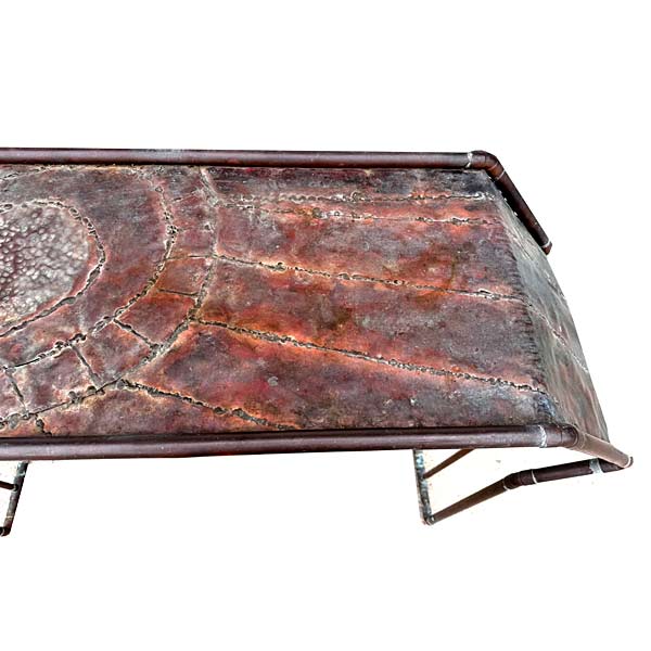 Console Table, Brutalist Welded Copper, 1990s Quebec