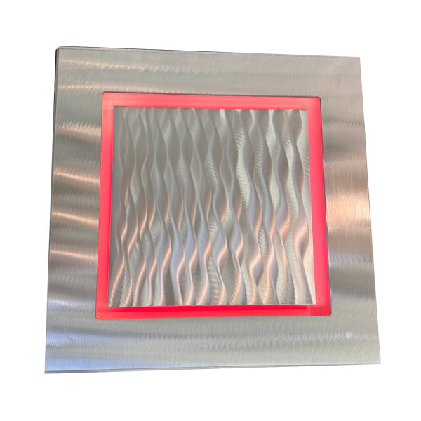 Contemporary Aluminium Side Table Recessed Illuminated Top