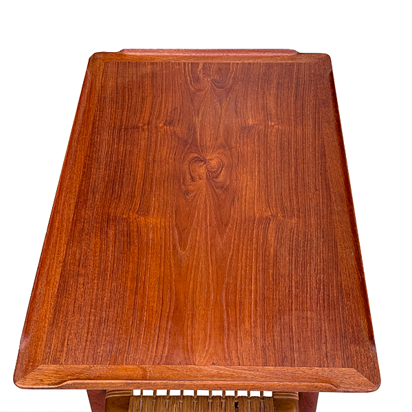 End Tables, Side Tables, Teak & Cane, Danish Modern, 1960s