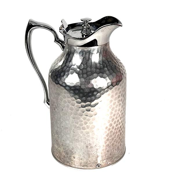 1950s Canada Thermos Pitcher Hammered Aluminium