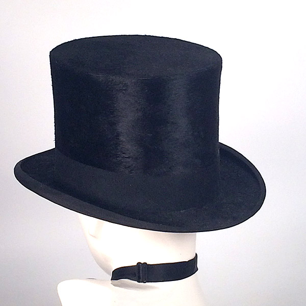Top Hat, Beaver Fur, Made In England Circa 1910, Antique