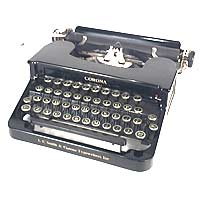 1930s USA Corona Standard Typewriter Gloss Black
