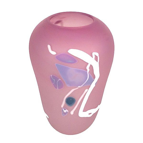 1980s Postmodern Art Glass Vase Margaret Mohr